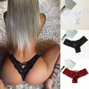Thong Lace Panties Sexy Lingerie Ladies Underwear Seamless Lace Bikini Thong Bri - Picture 1 of 23