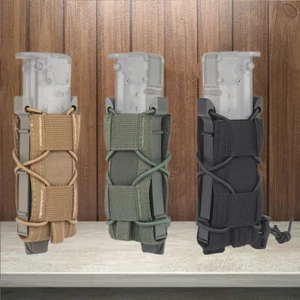 Universal 9mm Pistol Magazine Holster Bag Adjustable Flashlight Holder Mag Pouch - Picture 1 of 15
