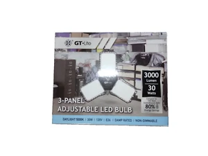 Light Bulb GT-Lite 3-Panel Adjustable LED Bulb Daylight 3000 Lumen 30 Watts - Picture 1 of 4