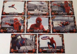 SPIDER - MAN HOMECOMING 2017 "  CIVIL WAR IMAGES " Trading Card Set of 11 CW1-11 - Picture 1 of 2