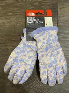 The North Face Girl’s Mossbud Swirl Glove Large Purple Flower Print Water Proof - Picture 1 of 8