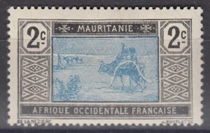 MAURITANIE : BELLE VARIETE CORDE BLANCHE SUR N° 18 NEUF * GOMME TRACE CHARNIERE - Bild 1 von 2