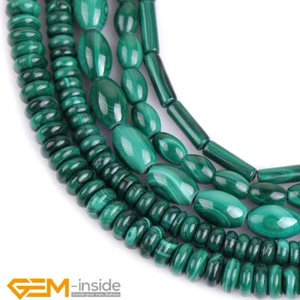 Natural Assorted Shapes AA Malachite Gemstone Loose Beads For Jewelry Making 15" - Picture 1 of 83