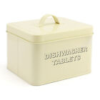 Vintage Home Storage Tin Canisters Dishwashing Laundry Powder Container With Lid