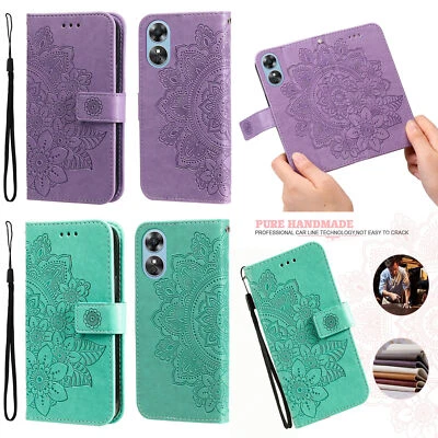 Flower Leather Wallet Phone Case For OPPO Reno 11 12 13 Oneplus Ace 5 Google - Image 1 of 4