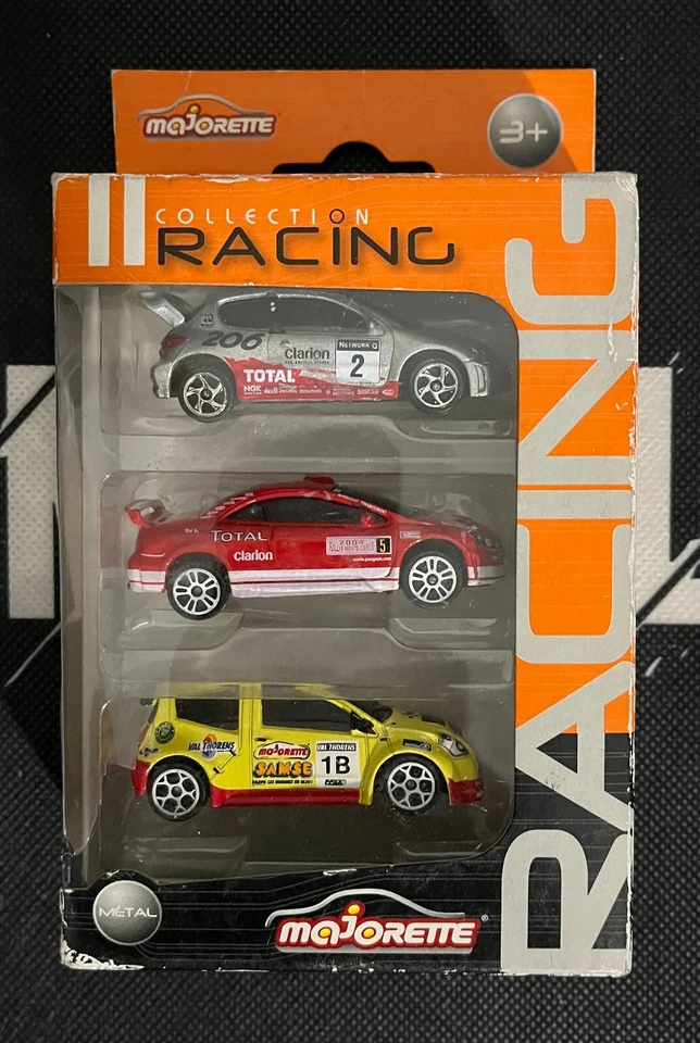 Pack 3 Coches WRC Collection Racing - Peugeot 206 307 Citroen C2 - Majorette - Imagen 1 de 1