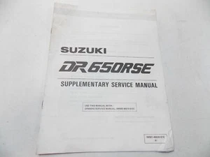 OEM 1991 Suzuki DR650-RSE Suplemento Service Manual Libro Inglés 99501-46020-01E - Imagen 1 de 1