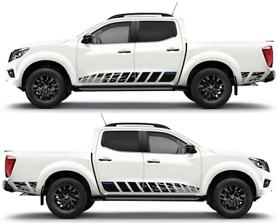 Adesivo STAMPATO decalcomania stile N-Guard adatto a Nissan NP300 NAVARA (BLU) 2016-22.