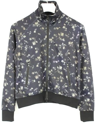 PAM & GELA  Sweatshirt Women's SMALL Full Zip Floral Pattern High Collar Cropped - Image 1 of 4