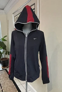 NIKE Ladies Dri-Fit Navy/Red Hooded Jacket sz L- NWT - Picture 1 of 4