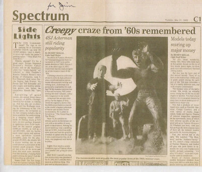1990 SPECTRUM - Forrest J Ackerman interview and article on 1960s monster craze. - Image 1 of 4