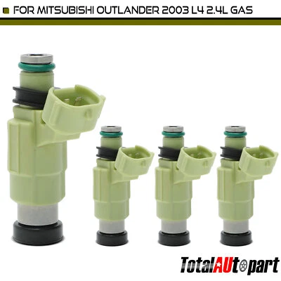4 топливные форсунки для Mitsubishi Outlander 2003 L4 2,4 л ГАЗ атмосферные - Изображение 1 из 4