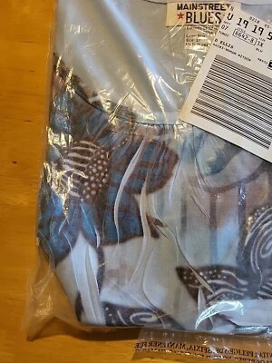 Top azul Mainstreet para mujer talla 3 X patrón azul nuevo en paquete  Foto 1 de 4