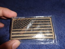 U.S Military Army Marine Corps American Flag Arm Patch Brown Subdued Hook Patch