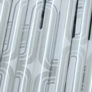 3 Rolls White Grey Wallpapers Geometric Link Chain 3D Effect Slightly Textured - Picture 1 of 3
