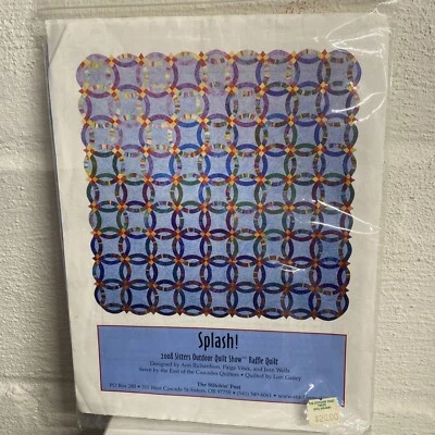 Splash! 2008 Sisters Outdoor Quilt Show Raffle Quilt Pattern Wedding Ring - Image 1 of 3