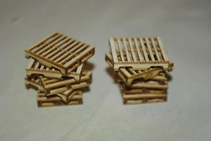 O scale laser cut pallet kit, makes 12 wood pallets for MTH Lionel Weaver trains - Picture 1 of 2