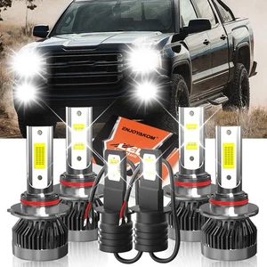 6Pcs For GMC Sierra 2500 1999-1999 LED Headlight High Low Beam+ Fog Light Bulbs - Picture 1 of 11