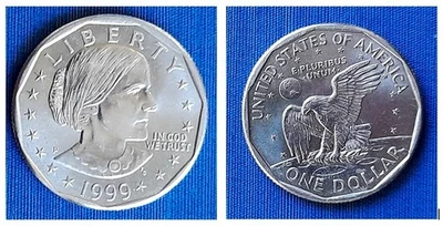Coleccionista Rareza 1999 Susan B. Anthony $1 Error Moneda Anverso Errores - Raro En muy buen estado Foto 1 de 4