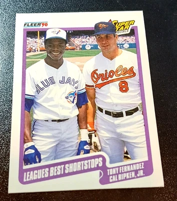 1990 FLEER #634 - TONY FERNANDEZ / CAL RIPKEN JR. SSS CARD - Image 1 of 2