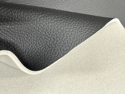 ORIGINAL Automobil Kunstleder  Schwarz grob mit 4mm Schaumstoff kaschiert 186cm! - Bild 1 von 4