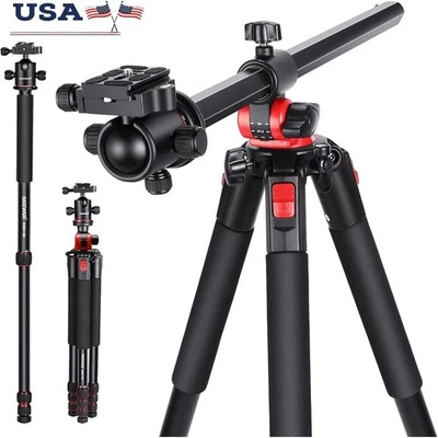 Sturdy Aluminum Tripod W/ Panoramic Ball Head DSLR Cameras Monopod Feature New - Image 1 of 4