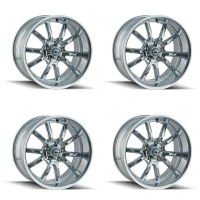 Juego 4 llantas 18" Ridler 650 18x8 cromadas 5x4,5 llantas 0 mm para camioneta Ford Jeep Foto 1 de 4