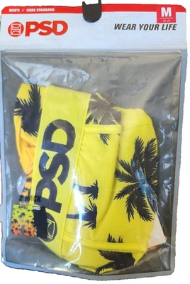 PSD TROPICAL SUNSET Palmeras Rojo Naranja Amarillo Negro Hombre Boxers Nuevo con Etiquetas * Foto 1 de 4