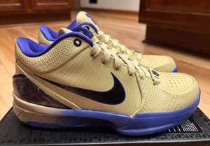 Nike Kobe IV GS FC Barcelona Away Kit Team Gold Black HQ2303 700 Size 4Y - Picture 1 of 10