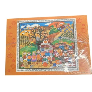 Montag Fall Themed Stationery Vintage 1980s NEW Pumpkin Harvest Autumn - Picture 1 of 9