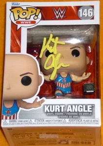 KURT ANGLE SIGNED WWE / WWF #146 FUNKO POP - exact proof - J.S.A. Authenticated - Picture 1 of 7