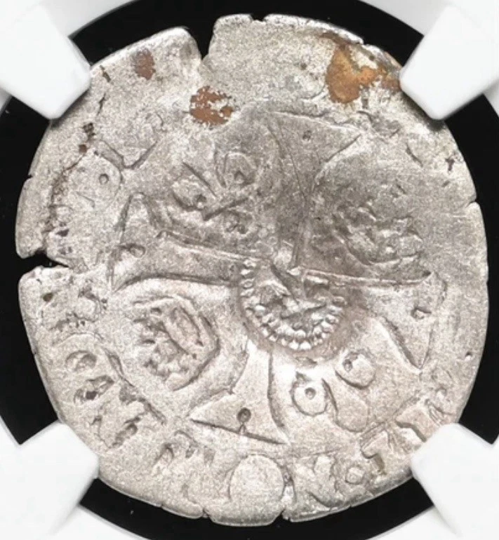 1640 France American Colonies French SILVER 15D 15 Deniers Colonial Coin, NGC VF - Image 1 of 4