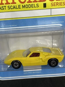 Matchbox Lesney Phantom 41 Italy GT 40 gelb MP1 ohne Etikett Blister restauriert - Bild 1 von 6
