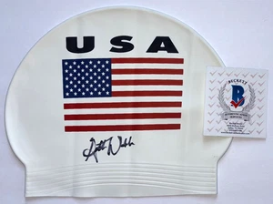 GRETCHEN WALSH SIGNED USA SWIM CAP TYR 2024 OLYMPICS SWIMMING PARIS GOLD BAS - Picture 1 of 5