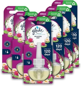 Glade Plug-in Electric Air Freshener Scented Oil Refills, 6x20ml Relaxing Zen - Picture 1 of 8