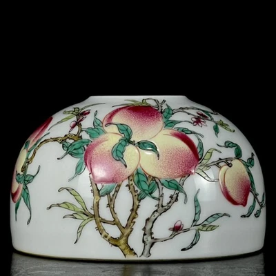 Lavadora de cepillo exquisita de porcelana pastel china pintada a mano con patrón de melocotón 91921 Foto 1 de 4