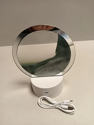 Sand Kunst Tischlampe, Sandbilder zum Drehen mit LED Licht 3D Fließende Sandmale - Bild 1 von 4