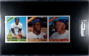 1966 Topps JOE MORGAN & Walt Alston+ 1966 Topps Uncut Proof Panel MINT SGC - Picture 1 of 4
