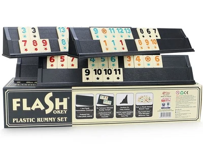 Flash Black Okey / Rummy With Melamine Game Pieces - Image 1 of 4