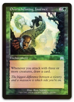 Overwhelming Instinct #276 (Foil) (LP) Onslaught ONS Magic MTG - Image 1 of 2
