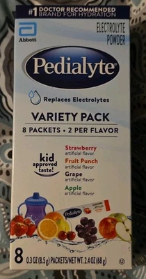 Pedialyte Electrolyte Powder Variety Pack 8 Count Exp 12/2026 - Image 1 of 2
