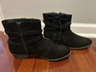 Rampage Botines Mujer Gamuza Negro con Detalle de Cordones Talla 8.5 Foto 1 de 4