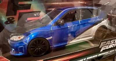 1:24 Brian’s Subaru Impreza WRX STI Blue & Silver Jada Fast Furious 1/24 NEW - Image 1 of 4