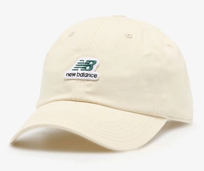 Gorra de pelota New Balance apilada con logotipo de escudo deportiva informal marfil nueva con etiquetas NBGDFF1103 Foto 1 de 4