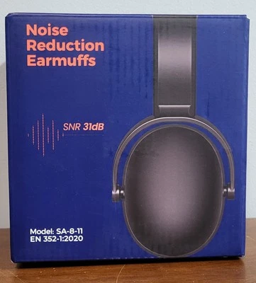 Orejeras de reducción de ruido SNR 31dB, modelo SA-8-11 CE 2834 negras nuevas caja abierta Foto 1 de 4