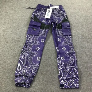 Guapi Pants Mens 28 Purple Bandana Cargo Limited Edition Aaron Wilhelm Art - Picture 1 of 17