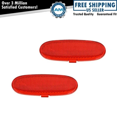 Par de lentes reflectoras de panel de puerta MOPAR OEM rojo delanteras para Dodge Ram Durango Aspen Foto 1 de 4