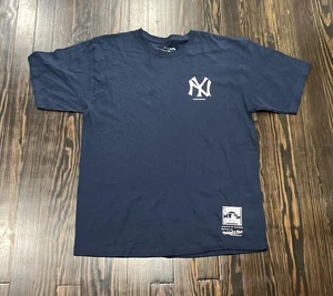 Mitchell Ness New York Yankees T Shirt Uomo Grande Blu Cotone - Foto 1 di 4