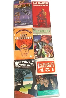 Lot of 6 Ray Bradbury Vintage SciFi Paperbacks Books - Image 1 of 4