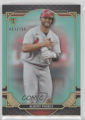 2022 Topps Triple Threads Aquamarine /150 Albert Pujols #71 - Image 1 of 2